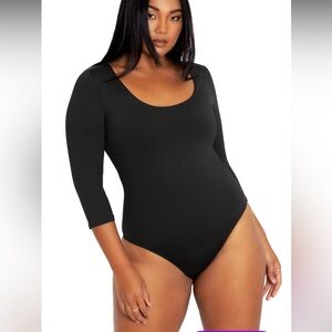 Blackmilk Matte Black 3/4 Sleeve Bodysuit